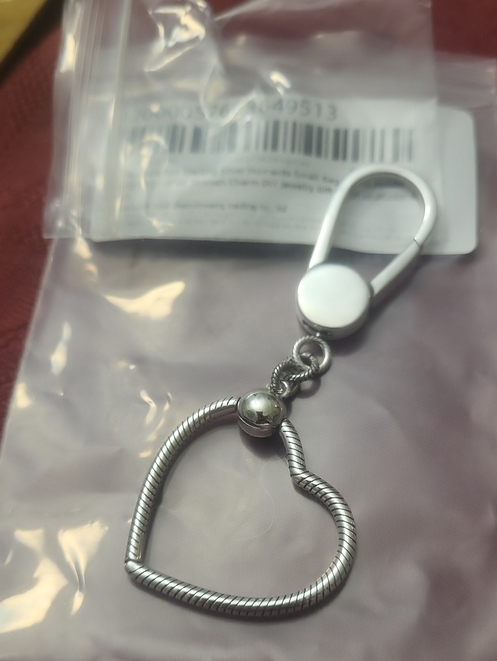 Silver Heart Bag Charm 925 Bag Boxed Pretty Free Gift